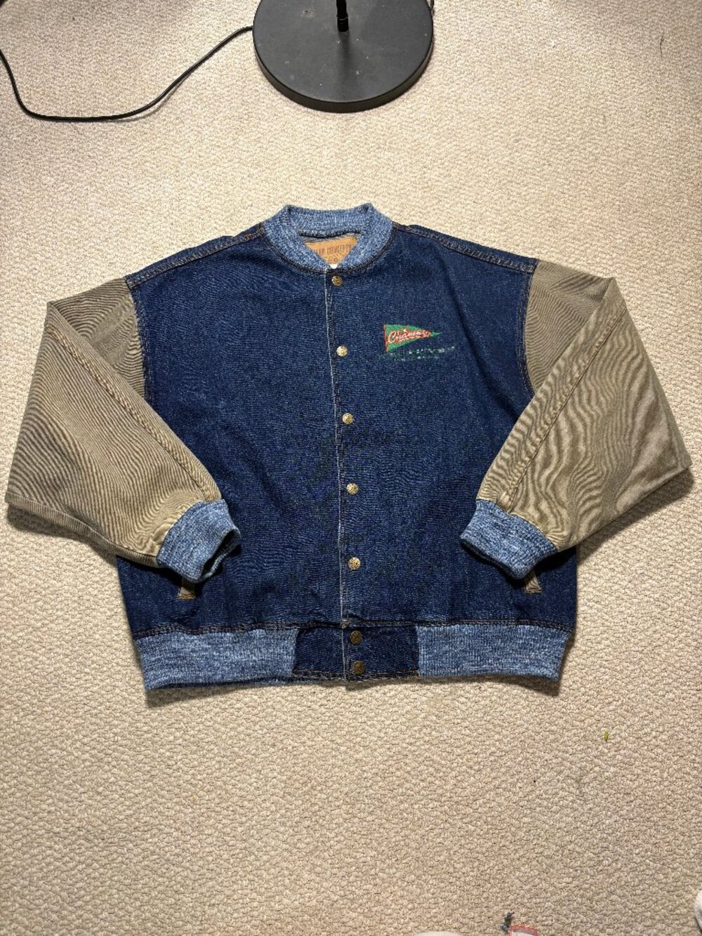 Western Concepts H.H.C.O. Vintage Denim Varsity Jacket - Champs Embroidery